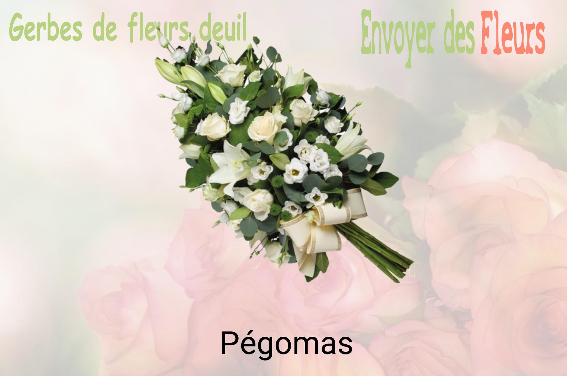 Gerbe de fleurs de deuil livrée à Pégomas
